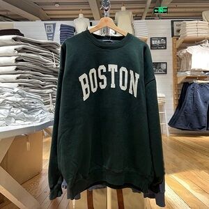 Brandy Melville John Galt Green Boston Sweatshirt /Green Crewneck Sweater